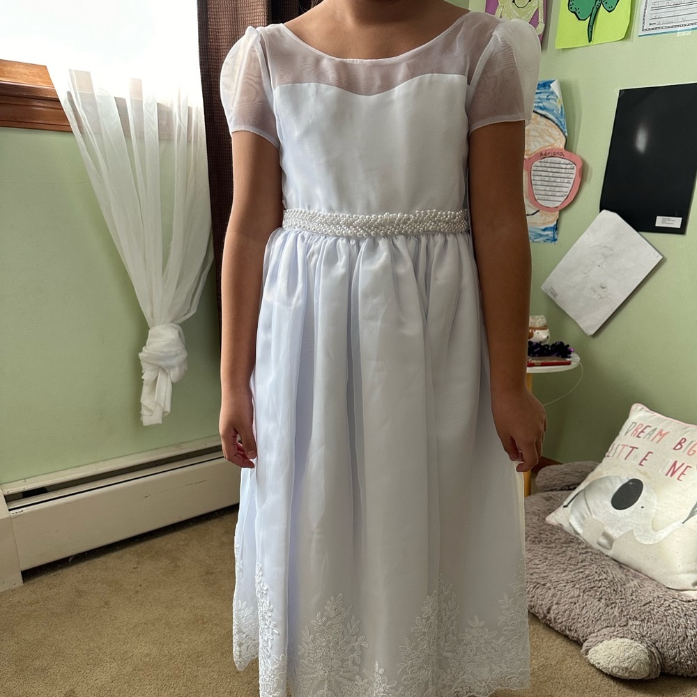 Bonnie Jean White Formal Communion Flower Girl Dress